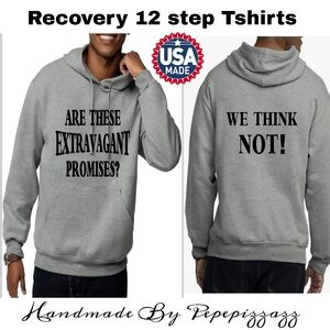 12 step recovery gift anniversary Handmade custom Unisex hoodies